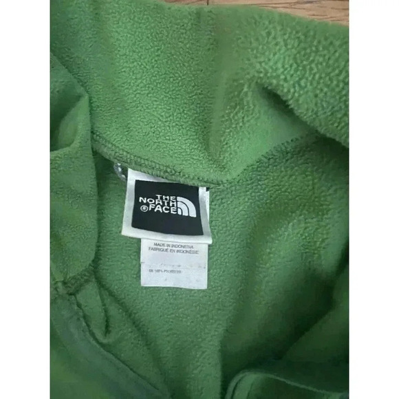 The North Face Girl's 1/4 Zip Green Fleece Pullover Warm Soft Layer Size XL - Picture 3 of 6